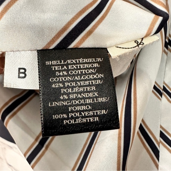 Ann Taylor navy blue Blazer jacket Silver Accents size 10 tailored office - Picture 6 of 9